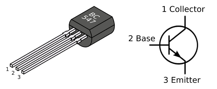 Bc547 transistor pin diagram