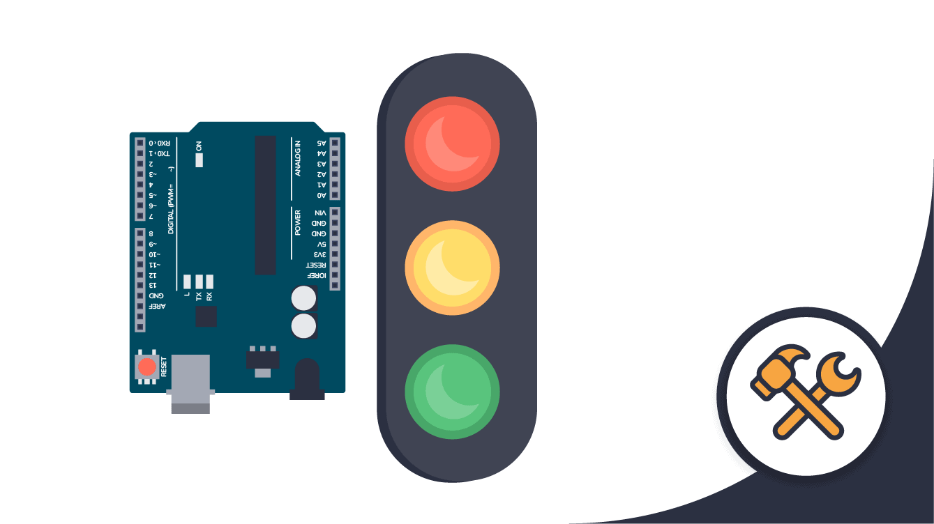 LED traffic light module compatible with Arduino