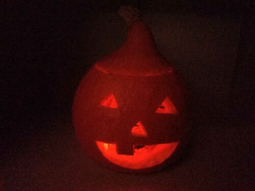 Pumpkin with LED lights