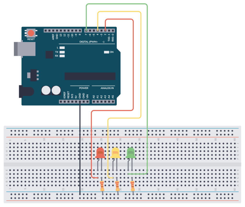 Arduino: Simple Traffic Lights [MINI PROJECT] - [Ohmify Course]