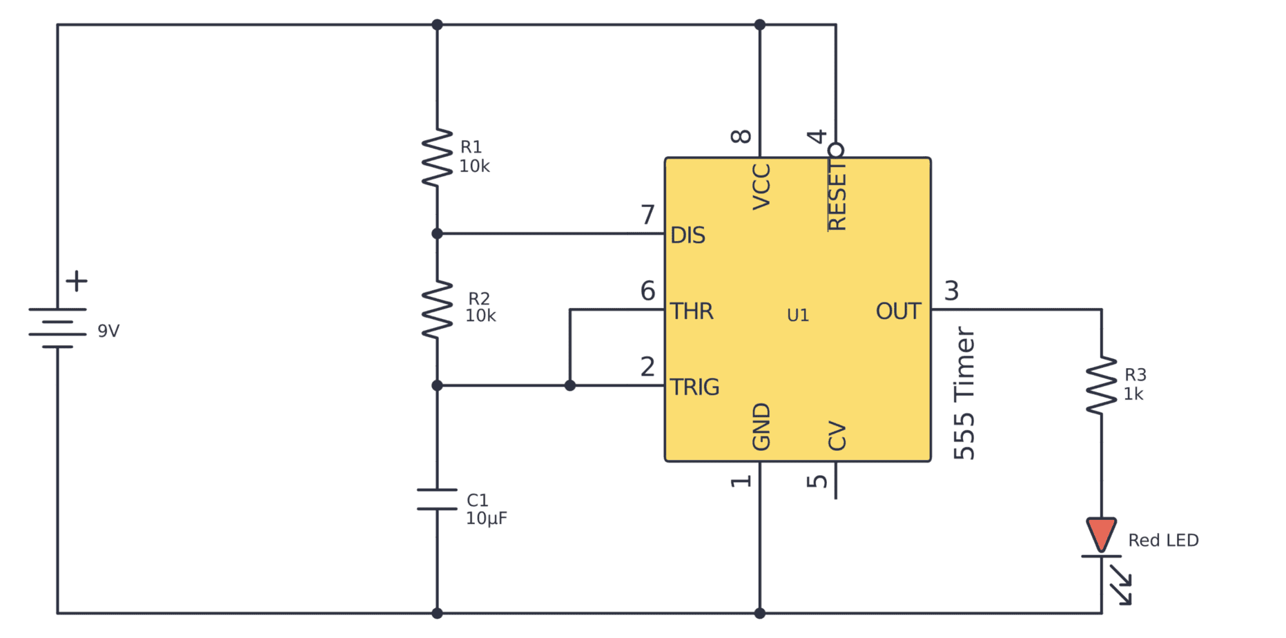 Blinking LED (using 555) | Ohmify